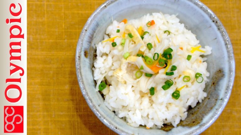 オリンピックの超簡単レシピ　ホタテ缶の炊き込みご飯の作り方
