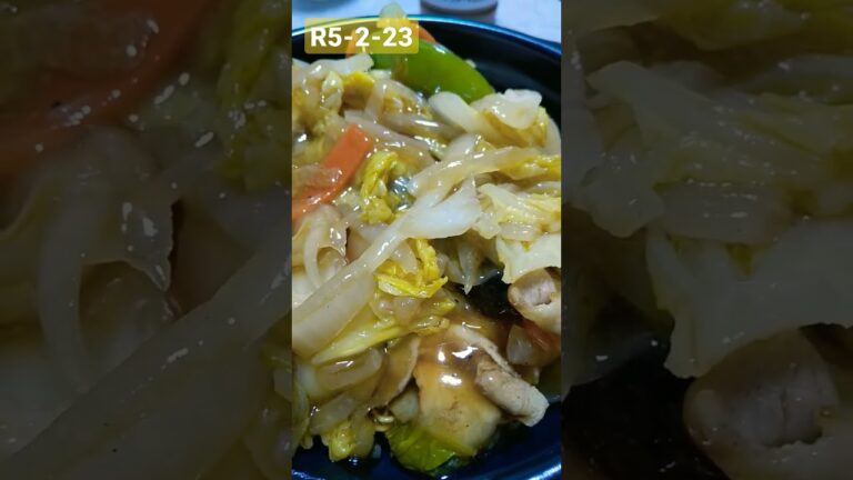 中華あんかけかた焼きそば・麺普通😁