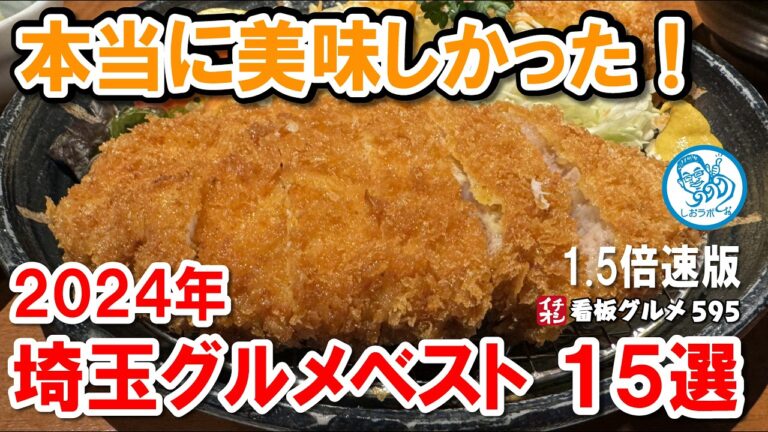 【埼玉グルメ総集編 1.5倍速】2024年ベスト15選！寿司/とんかつ/ハンバーグ/パスタ等名店15軒を厳選紹介！イチオシ看板グルメ595 #飲食店応援 1490