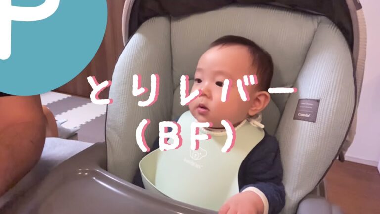 【離乳食115日目】初めて鶏レバーを食べた赤ちゃん【生後9ヶ月】