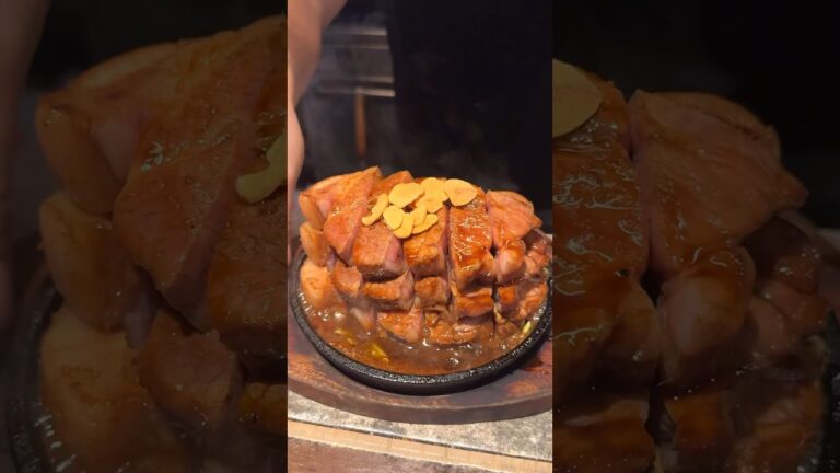 二度見するくらい極厚なローストンテキ！焦がしソースの香ばしさに箸が止まらなくなること間違いなし【肉屋堀もと：静岡 藤枝】