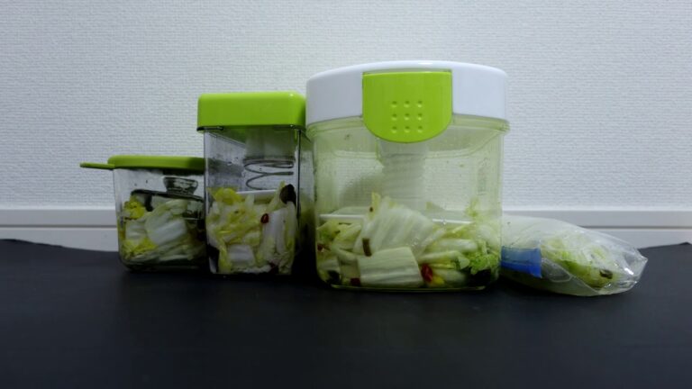 お漬物が漬かっていく様子のタイムラプス動画