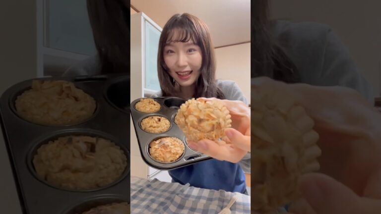 オートミールでマフィン作っちゃお🤟 #朝ごはん #プロテイン #オートミール