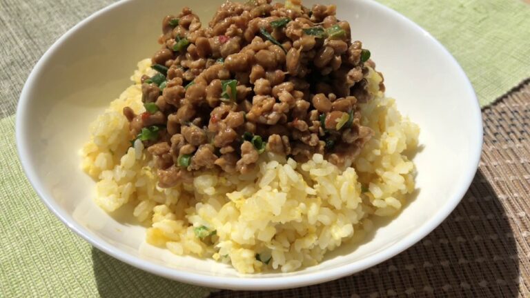 ピリ辛納豆肉みそチャーハン