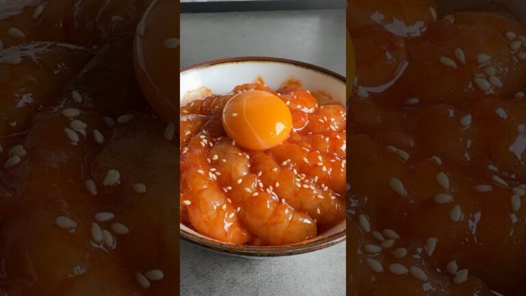 最高に美味い赤海老のユッケ丼作った結果ww #shorts