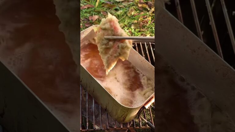ししゃもの磯辺揚げ、カニカマも揚げました。#shorts #camping #cooking