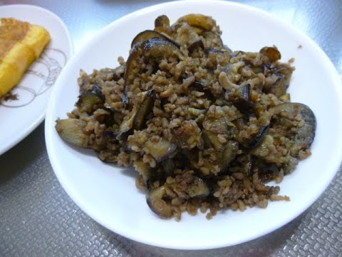 【レシピ】茄子とひき肉の炒め物♪