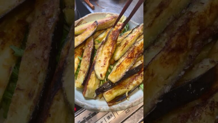 【簡単ポン酢でさっぱり】焼きナス豚サラダ #shorts