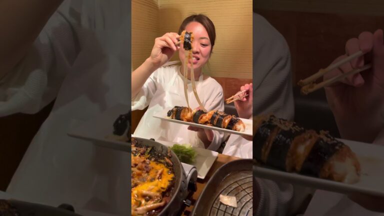 【#shorts】JKに大人気！新大久保から上陸した「チーズキンパ」が飯テロすぎ。