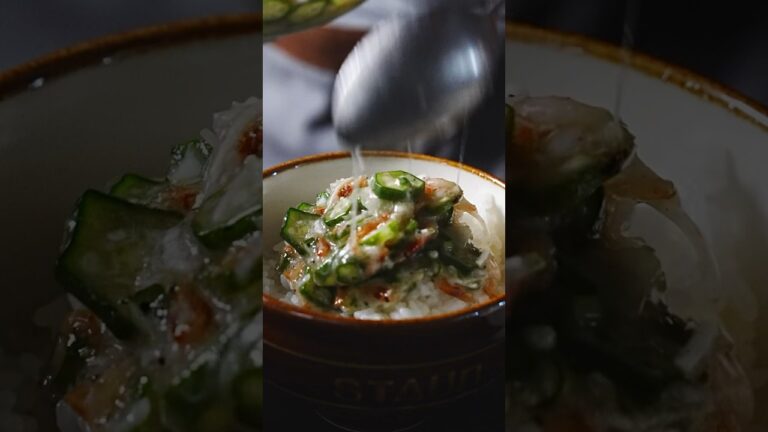 オクラは茹でません、塩揉みして漬けるだけです『塩だれ生オクラ』の作り方がこちら #shorts