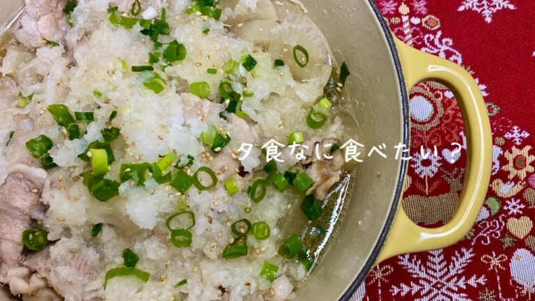 大根まるまる一本使って今夜は豚バラと大根のおろし煮