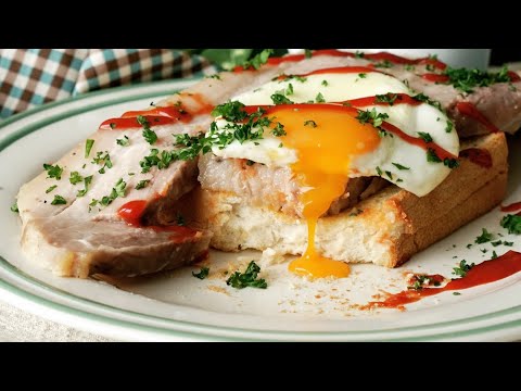 【手作りベーコンで！】厚切りベーコンエッグトースト