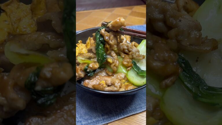 誰でも簡単豚肉とちんげん菜のオイスターソース炒め