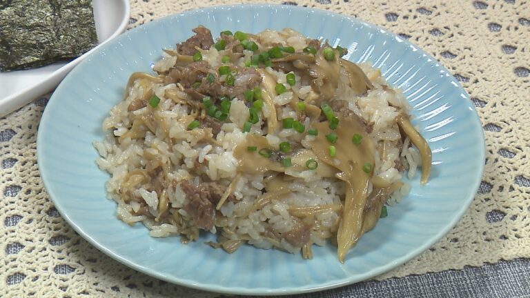 牛肉ときのこの混ぜご飯（2019年11月20日）