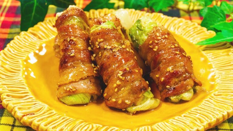 大量消費！たっぷりレタスのまるっと肉巻き