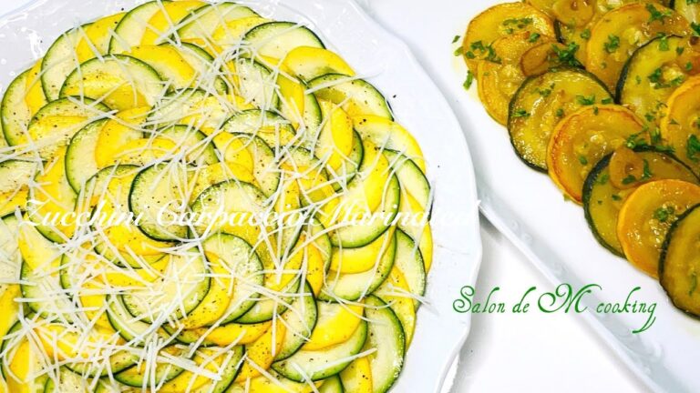 ズッキーニ・マリネ＆カルパッチョ　夏におすすめ冷製２品　ヘルシー ダイエット 低糖質 レシピ