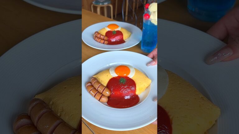 水曜と土曜だけ営業する完全予約制のオムライス屋🍳つるつるふわふわの卵で包まれたオムライスは絵本に出てきそうな美しさ！ #東京グルメ