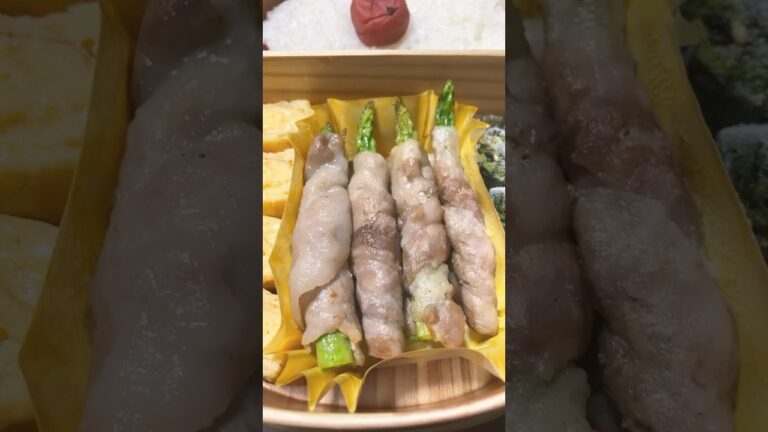 アスパラガスベーコン巻き弁当🍱🥓🥓🌱のみっ！と言っても良い🙆