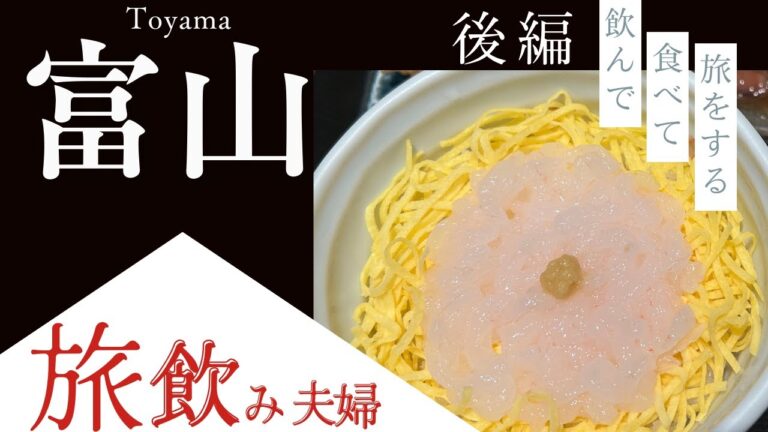【富山後編】幻のます寿し・白えび刺身丼・ほたるいかの沖漬け、ガラス美術館に富山城を堪能する！富山のグルメ&観光する旅飲み！