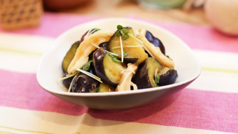 なすとチキンのサラダ