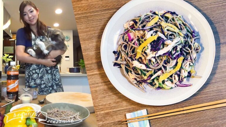 蕎麦を簡単アレンジ！「彩り野菜と蕎麦のピーナッツセサミサラダ」