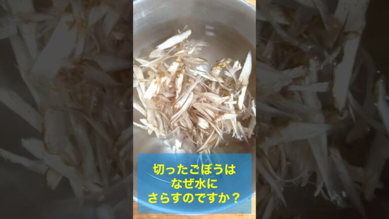 Ｑ：切ったごぼうはなぜ水に晒すのですか？#shorts