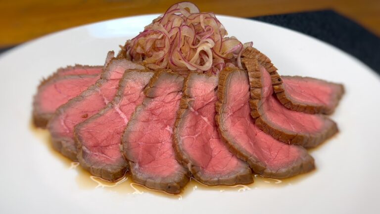 ポン酢に漬け込めば安いお肉も大変身！さっぱり無限ローストビーフで妻を驚かせたい！おうち居酒屋！パートで疲れた妻を癒せるのか？簡単料理レシピ！幸せ夫婦晩酌！ビールたくさん用意しといてください！
