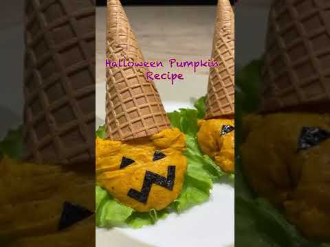 【時短レシピ】レンジで簡単！ハロウィンに作りたいかぼちゃとクリームチーズのサラダレシピ #shorts