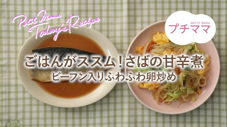 【プチママ♪ミールキット　2021/2/11】ごはんがススム！さばの甘辛煮・ビーフン入りふわふわ卵炒め