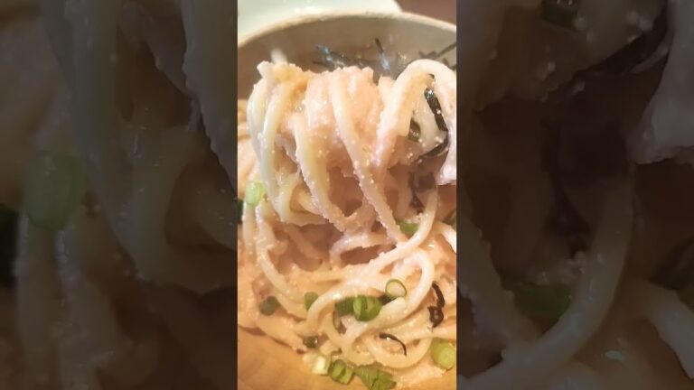 長芋と大葉の博多明太子パスタ#shorts #パスタ#グルメ