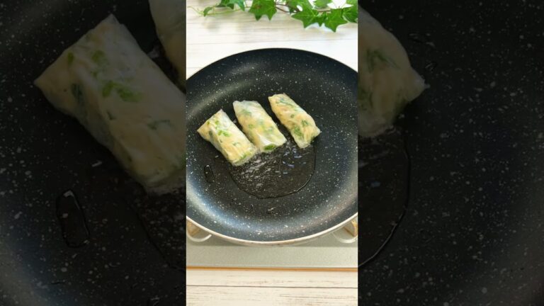 もっちり！豆苗入り豆腐餅#shorts