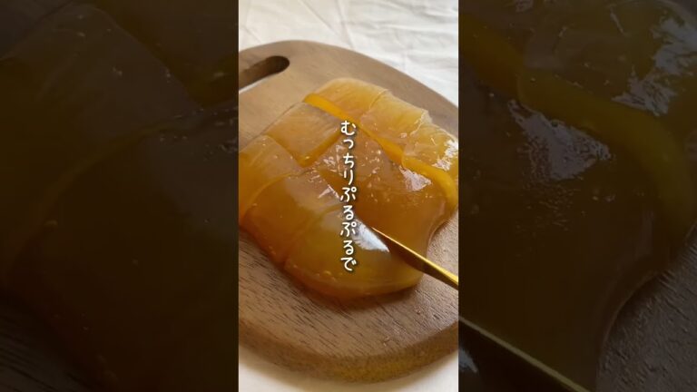 レンチン3分！ほぼゼロキロカロリー「ヘルシーわらび餅」 #ダイエット #簡単レシピ #ヘルシー #ヘルシースイーツ #youtubeshorts