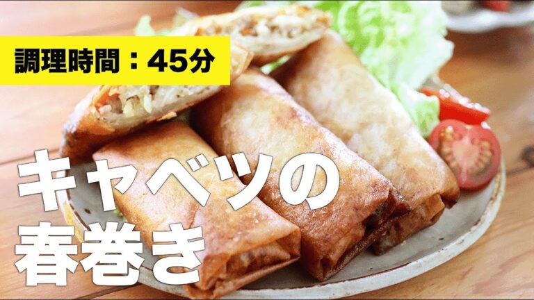 【春雨なし】キャベツの春巻き【レシピ】