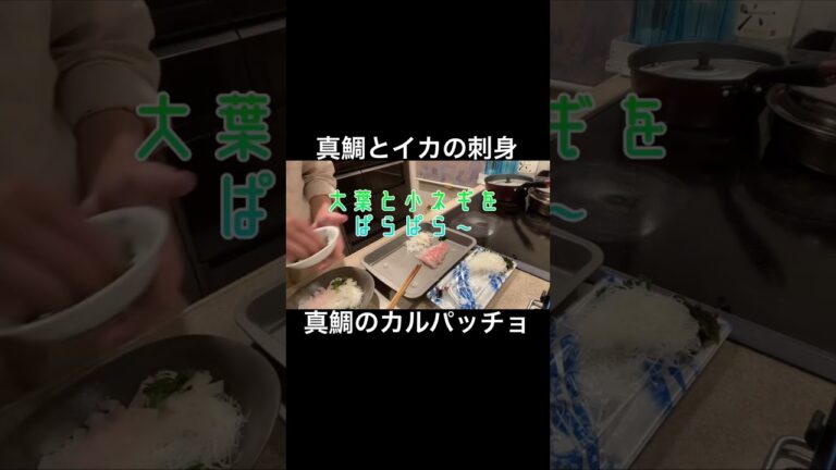 超簡単😅 真鯛とイカの刺身 と 真鯛のカルパッチョ #shorts