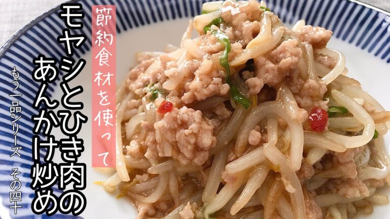 【簡単料理】節約食材を使って！モヤシとひき肉のあんかけ炒め/レシピ/作り方/節約/手抜き【主婦の独り言】
