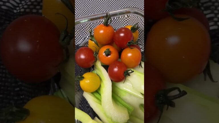 QUICK COOK 彩りミニトマト・セロリのサラダ life with vegetables, cooking an easy salad for lunch 2023.03.23