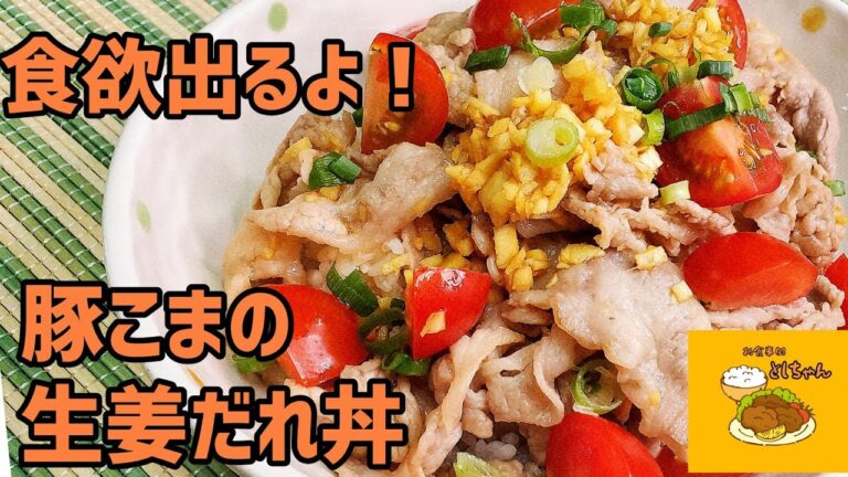豚こまを使った生姜たっぷりの豚こま生姜だれ丼を作ってみた