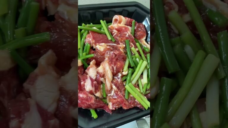 【新玉ねぎを食べる】新玉ねぎと牛バラニンニクの芽炒め