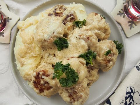 クリームとろ〜り！スウェーデン風ミートボール！