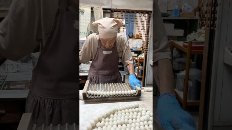 97歳のおばあちゃんの絶品みたらし団子🍡歯がいらないくらい柔らかモチモチのお団子を炭火で焼いて、自家製ダレをたっぷりつけてくれる！#大好物は高カロリー #japan #mochi #asmr