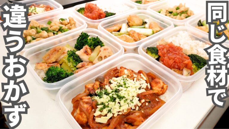 【1食150円】同じ食材で5日間全部違うおかず！2人分10食の弁当を作り置き冷凍【鶏むね肉メイン】