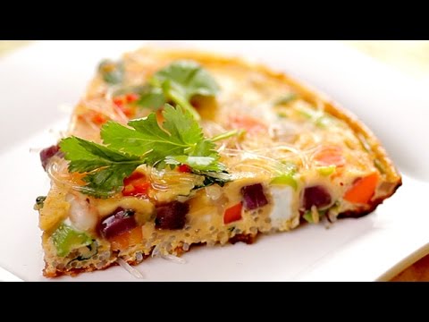 春雨と彩り野菜のエスニックオムレツEthnic omelet of gelatin noodles and colorful vegetables(1)【うるおいレシピ】