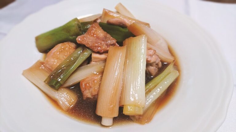 鶏と白ネギの焼とり風【料理】