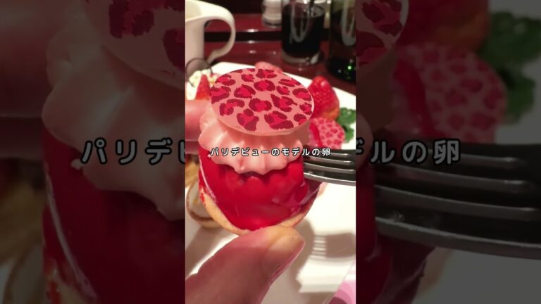💕いちご＆ファッション🍓ヒルトン東京の豪華スイーツビュッフェ#ビュッフェ#shorts#スイーツ