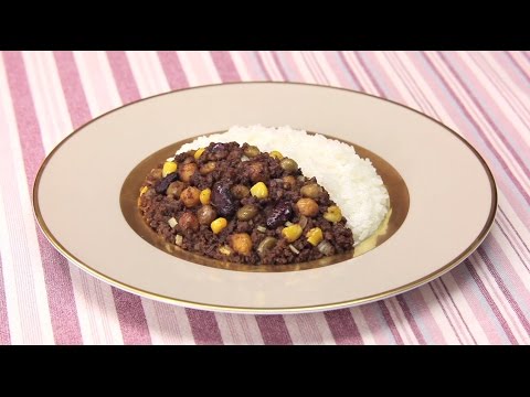 彩りが楽しい！ミックスビーンズのドライカレー【全部で８０種以上！｜カレーレシピ】