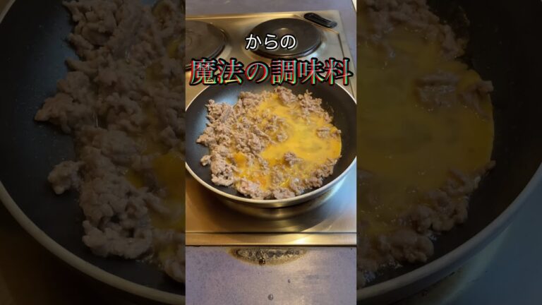 めんつゆで簡単に2色そぼろ‼️Cooked minced pork and eggs