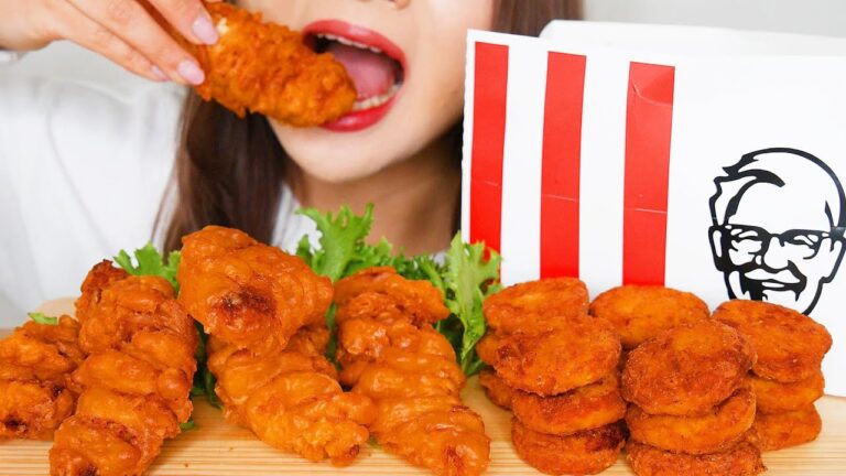 【咀嚼音/ASMR】ケンタッキーのシェアパックを1人で全部食べる音【字幕付】Eat sounds of share pack of KFC