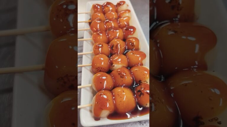 【みたらしだんご】🍡ちょおモチモチでむっちりしたやつ💖めちゃ美味しい〜💖😭💖😭💖