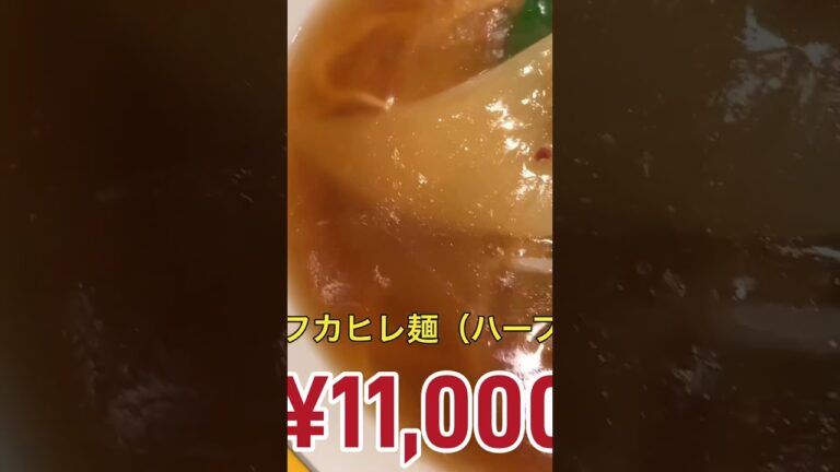 【フカヒレ麺¥11,000】最初で最後の贅沢〜1万超えラーメン