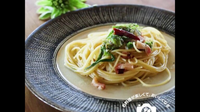 フキノトウで作るほろ苦パスタ
